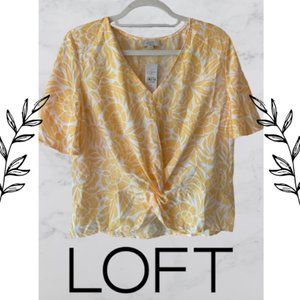 NWT Yellow Summer Blouse/Shirt | LOFT
